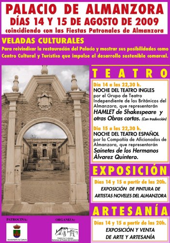 Cartel de las Veladas Culturales en el Palacio del Almanzora